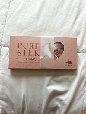 NWT LitBear 100% Pure Silk Sleep Mask, Pink